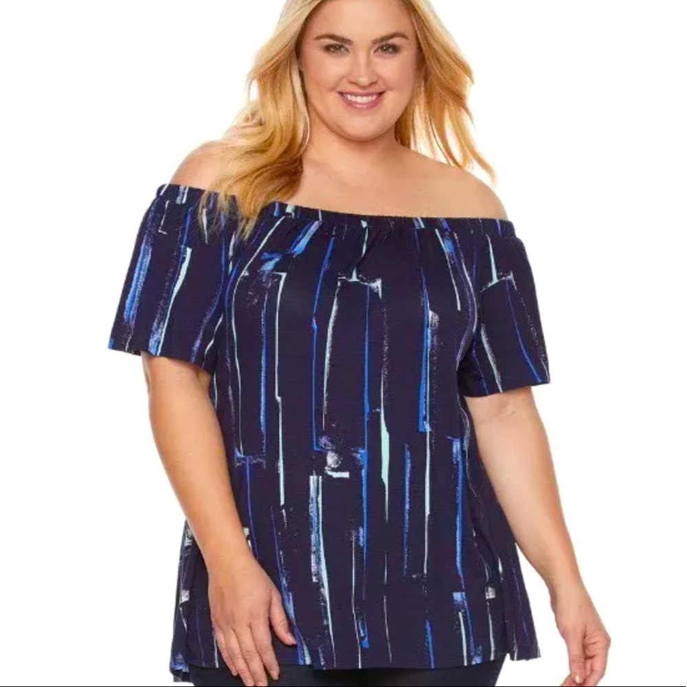 Apt 9 Off Shoulders Peasant Soft Stretch Top